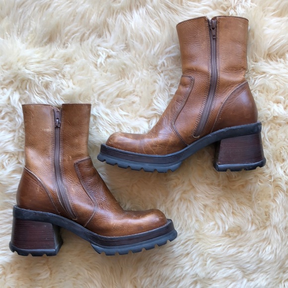 steve madden chunky heel boots